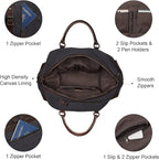 S-ZONE Duffle Bag for Travel Canvas Duffel Bag Carry on Weekender Bag for Men