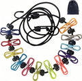 Retractable Travel Clothesline, with 12 Clips, for Laundry Drying, Compact for Camping Hotel Home