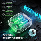 8000mAh Portable Camping Shower, Upgrade Rechargeable Electric Shower Pump with 5 Gallon Bucket, Intelligent LED Display,Portable Shower for Outdoor