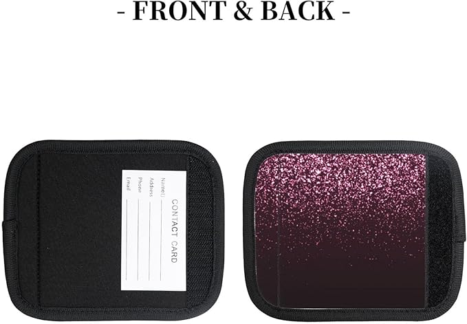 Glitter Sparkles A Pattern Luggage Handle Wraps 2 Pack for Suitcase, Handle Covers Suitcase Luggage Handle Wrap Luggage Tag Wraps Travel Accessories