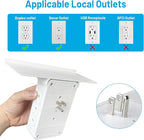 2 Packs 11 Port Surge Protector Wall Outlet,8 Electrical Outlet Extenders and 3 USB Ports 3.4A,with Removable Built-in Shelf，FCC Listed,White