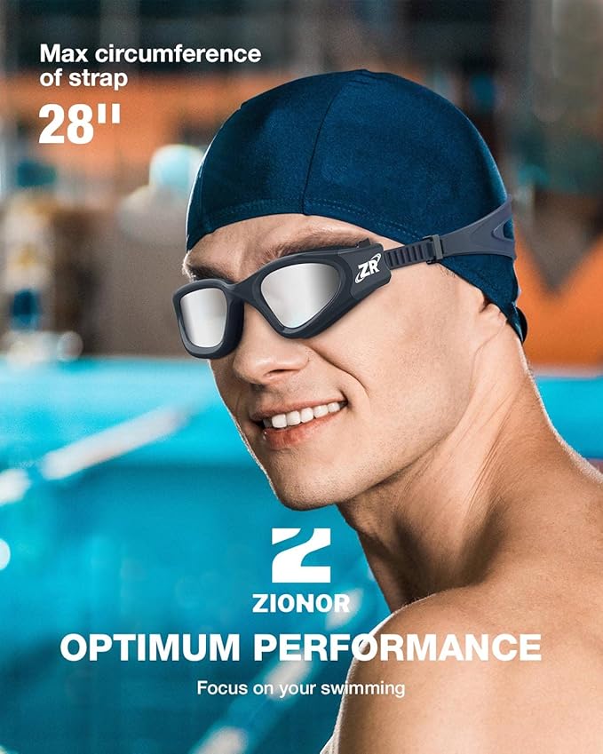 ZIONOR Swim Goggles, Upgraded G1 Polarized Swimming Goggles Anti-Fog for Adult Men Women