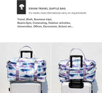ESVAN Travel Tote Duffel Gym Bag,Weekender Overnight Carry-on Tote Crossbody Bag with Wet Pocket and Trolley Sleeve Upgraded