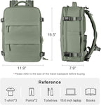 coofay Travel Backpack For Women Men Airline Approved Carry On Backpack Flight Approved Waterproof Sports Luggage Backpack Casual Daypack Small Hiking Backpack Grey Green
