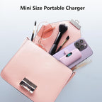 Mini Portable Charger USB C Power Bank,Upgraded 5000mAh PD Fast Charging Battery Pack Built-in USB-C Connector Travel Essential for iPhone17/17Pro/17Pro Max/Air/16 Plus/16Pro Max/15 Series,Android etc