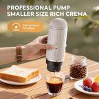 Portable Electric Espresso Coffee Maker for Ground Coffee & NS Capsule Espresso Machine Fast Self-Heating Technology‌ with USB-C Perfect for RV, Hiking, Camping, Office & On-the-Go Lifestyles, White