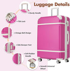 Merax Luggage Sets 28 Inch Suitcase with TSA Lock Hardshell Carry On Luggage with Duffel Bag