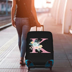 K Alphabet Design Custom Travel Luggage Cover Tag Set TSA Approved Vintage Letter Print Suitcase Protector Men Women (XL 29-32 Inch Luggage)