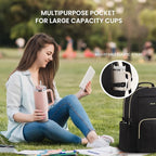 LOVEVOOK Laptop Backpack for Women with Pouch Pocket for Large Capacity Cup,15.6 Inch Teacher Nurse College Work Backpack Purse,Waterproof Laptop Bag Computer Back Pack for Travel,Black+Wicker pattern