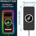 Magnetic Wireless Charger for iPhone 17/16/15/14/13/12 Series, Fast Wireless Charging Pad with Extension Cable, Portable Mag Safe Compatible Charger for Car, Desk & Travel, USB Magnetic Phone Charger