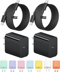 3FT iPhone 17 16 15 Charger Fast Charging USB C Charger Block Type C Chagrer Fast Charging 2-Pack for iPhone 17/17 Plus/17 Pro/17 Pro Max/iPhone 16/16 Plus/16 Pro/16 Pro Max/15 Pro Max/Samsung(Black)