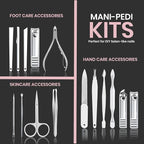 Utopia Care - Manicure Kit for Women and Men, Manicure Set with Nail Clippers or Nail Kit Includes Fingernail & Toenail Clippers,15-Pcs Pedicure Kit Stocking Stuffers with Travel Case - Purple
