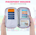 Amazing,Practial Secure Passport Holder Family, Women Rfid BlockingWallet, Travel Wallets, Waterproof Passport Holders Bag for Men Traveling, Travel Document Organizer Credit Cards Case
