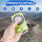 Multifunctional Waterproof Orienteering Compass Mini Portable Survival Compass for Map Reading, Hiking, Camping, Backpacking, Perfect Outdoor Scout Gifts for Kids, Orange