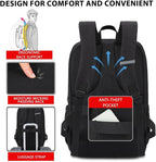 MAXTOP Laptop Backpack Bookbag Backpack Business Anti-theft Backpacks[Water Resistant] Work College Business Travel Computer Backpack for Men Women Fits up to 17" Notebook