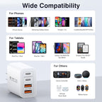 [2-Pack] 40W USB C Charger Cube, Wall Plug Fast Charging Block, 4-Port PD+QC Power Adapter Multiport Brick Type C Box for iPhone 17/16/15/14/13/12/11/Pro Max/XS/XR/8/7, Tablets, Samsung
