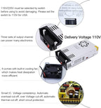 High-Power SMPS 110V/220V AC to 12V DC Converter - 50A 600W Power Supply - Adjustable Switch Transformer for LED Strip, LCD Monitor CCTV, Radio/Car Stereos, 3D Printer - Includes 2 Clamp Wires