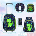 WZLVO Kids Luggage for Boys and Girls, Cute Dinosaur Unicorn Rolling Wheels Suitcase for Toddler Children