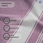 Cotton Turkish Beach Towel with Towels Oversized 36"x72" Pool Absorbent Extra Large Quick Dry Sand Travel Towel (Purple, 2 Pack)