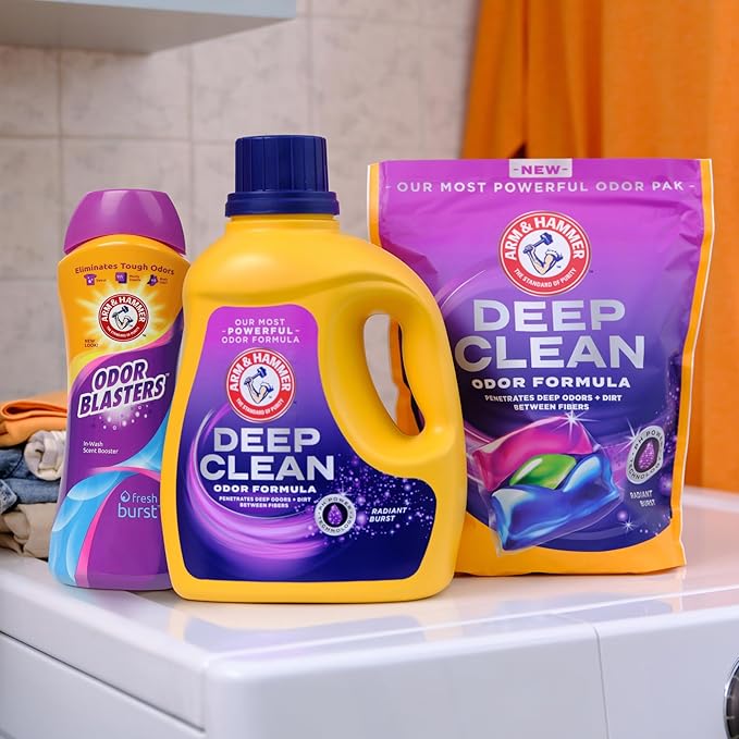 ARM & HAMMER Deep Clean Odor Formula Laundry Detergent Power Paks, 21 ct.