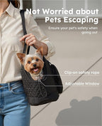 Pecute Dog Purse Carrier, Dog Carrier with Pockets for Small Dogs, Fits Dogs 5 lbs to 9 lbs, Cat and Puppies Tote Bag, Outing, Travel, Vet, Black