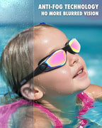 Aegend Swim Goggles for Kids Youth 3-14 Anti-Fog Anti-UV Comfort Fit Goggles for Swimming