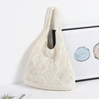 WantGor Crochet Bags, Beach Mesh Tote Bag Womens Shoulder Shopping Handbag Casual Travel Totes Bag Foldable Hobo Bags