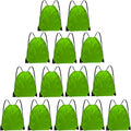 Grneric Drawstring Bags Bulk 14 Pcs Drawstring Backpack Bulk Cinch Bag Sackpack for Men Women Gym (Green)
