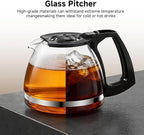 Coffee Maker, 5 Cup Drip Coffee Machine with Glass Carafe, 20 Hours Programmable Timer, 2 Hours Keep Warm, Compatible with Ground&Tea – Portable Small Cafetera for Home, Office, Travel&Camping-Black