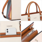 BOSTANTEN Leather Laptop Briefcase for Women Shoulder Bag 15.6 Inch Business Computer Work Tote