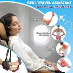 3 in 1 Airplane Footrest Foot Hammock with Luggage Cup Holder & Suitcase Strap to Relax Your Feet and Free Hands, Travel Essentials, Black