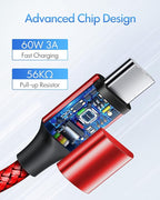 etguuds USB C to USB C Cable 3ft, 2-Pack 60W USBC to USBC Cord, Type C to C Charger Cable Fast Charging for iPhone 17 16 15 Pro Max Plus Air, Samsung Galaxy S25 S24 S23, for MacBook/iPad, Pixel