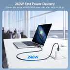 Cable Matters 20Gbps USB C to USB C Monitor Cable - 6ft / 1.8m, Supports Up to [8K@30Hz / 4K@120Hz Video, 240W Charging, 20Gbps Data Transfer], USBC Video Cable, Works with CarPlay, Android Auto