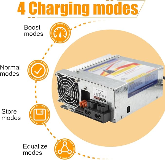 PD9270 70Amp RV Converter Charger PD9200 Series Power Converter/Battery Chargers for rv,Camper,caravans,Trailer.120v to 12v Power Converter (PD9270)