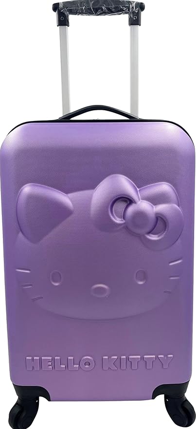 Fast Forward Kids Licensed Hard-Side 21" Spinner Luggage Lightweight Carry-on Suitcase Hello Kitty