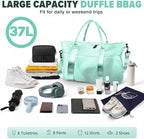 Grass Weekender Travel Bag - Small Gym Bag for Men & Women, Overnight Bag with Trolley Sleeve, Airplane Travel Essentials