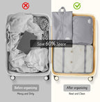 8 Set Packing Cubes for Travel Luggage Organizer Bags for Family, Mesh Packing Cubes for Suitcases, Travel Essentials Bags Set for Women & Men