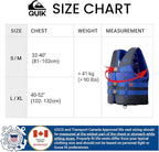 QUIKSILVER USCG Approved Men's Life Jacket Type III PFD, Lightweight EPE Foam Life Vest for Adults, for Waterskiing, Wakeboarding, Windsurfing, Rafting, Boating, Kayaking, Fishing Watersports