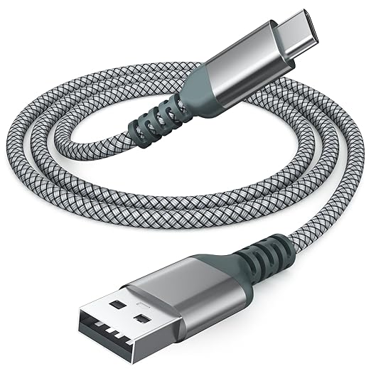 USB to USB C Cable, Car Carplay Cable, Fast Charging Type C Cable for iPhone 16/16 Pro Max 15 Pro 15 Plus, iPad, Samsung Galaxy, and Other Type-C Devices (1, Gray, 4Ft)