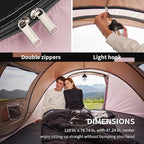 EchoSmile Pop Up Camping Tent, 2/4/6 Person Easy Setup Tent, Water Resistant Dome, Portable with Carry Bag