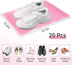 20 Pack Shoe Bags for Travel, Large Travel Shoe Bags for Packing with Clear Window, Dustproof Drawstring Travel Shoe Storage Bags Travel Essentials for Men & Women, Pink