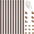 Delamu 157in Cord Covers for Wires on Wall, One-Cord Cord Hider, TV Cord Hider for Wall Mounted TV, Wire Hider Wire Covers for Cords on Wall, Cable Raceway for Home & Office, W0.55 H0.4in, Cherrywood