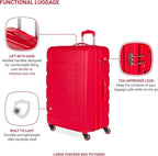SwissGear 7366 Signature Hardside Expandable Luggage with Spinner Wheels, TSA Lock, Cup-Holder, Red, 2-Piece Set (19/27)