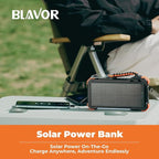 BLAVOR Solar Power Bank 20000mAh Built-in Cables, Wireless Charger for Phones & Apple Watch, 20W Fast Charging Battery Pack with USB C, Flashlight, Solar Charger for iPhone, iPad, iWatch, Samsung