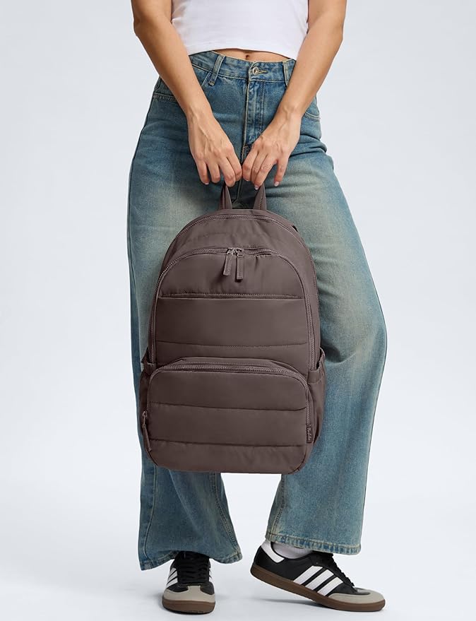 Uselike Travel Backpack for Women, 15.6 Inch Laptop Backpack, Quilted College Bookbag, Cute Work Backpacks, Water Resistant