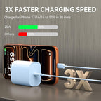 Phone 17 16 15 Charger Fast Charging, 10 FT Long USB C Charger Cord with 20W Type C Fast Phone Charging Block forPhone 17/17 Pro/17 Pro max/Air/Phone 16 15 Pro Max Plus, iPad, Android,Blue