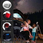 Bolosy 2 Pack Oversized Camping Chairs for Adults Heavy Duty Outdoor Folding Chairs Padded Portable Lawn Chairs XL Camp Chairs with Cup Holder Suproot 500 lbs