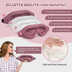 3D Advanced Eye Mask for Sleeping，Ultra Delicate Soft Skin Friendly Eye mask，100% Blackout Sleep Eye Mask for Sleep, Eyelash Extension Sleep mask