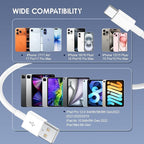 QZIIW 4 Pack USB C Fast Charging Cable 6 FT for iPhone 17 16 15/17 16 15 Pro/17 16 15 Pro max/16 15 Plus,USB A to USB C Car Carplay Cord for Galaxy S25 S24, i Pad Pro 12.9/11,Air 5th/4th Gen