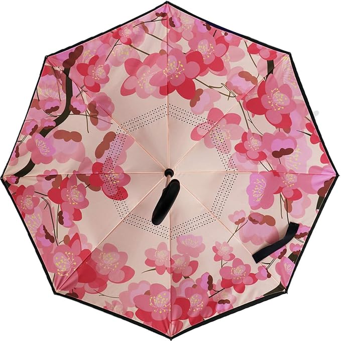 MRTLLOA 40/49/56 Inch Oversize Windproof Inverted Reverse Upside Down Umbrella, Golf Size Rain Umbrella, Double Layer, C-Shaped Handle for Men, Women and Kids